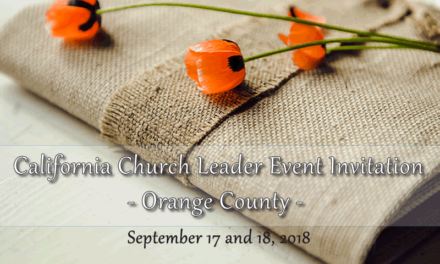 California Leaders and Spouses, Orange County Event Invitation, September 17-18, 2018